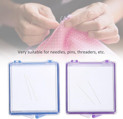 KooingTech 2pcs Magnetic Needle Case, 2.8x3x0.4 Inch Sewing Needle Case, Sewing Needle Holder with Built in Disk for Cross Stitch Sewing Knitting Pin Organizer in Saudi Arabia