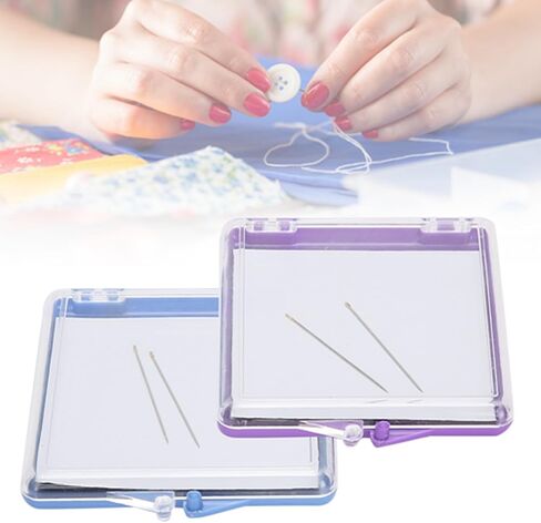 KooingTech 2pcs Magnetic Needle Case, 2.8x3x0.4 Inch Sewing Needle Case, Sewing Needle Holder with Built in Disk for Cross Stitch Sewing Knitting Pin Organizer in Saudi Arabia