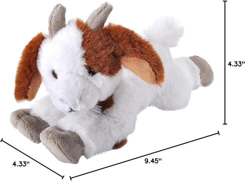Wild Republic Ecokins Mini, Goat, Stuffed Animal, 8 inches, Gift for Kids, Plush Toy, Made from Spun Recycled Water Bottles, Eco Friendly, Child’s Room Decor in Saudi Arabia