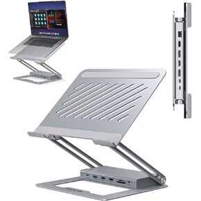 محطة إرساء WAVLINK DisplayLink شاشات مزدوجة، محطة إرساء للكمبيوتر المحمول قابلة للتعديل، USB 3.0 إلى 5 جيجابت في الثانية USB-C، 2 HDMI 2 DisplayPort، 100W PD، جيجابت إيثرنت، SD/TF، ​​صوت لنظام التشغيل Mac OS/Windows/Chrome OS