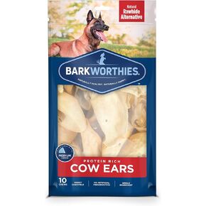 Barkworthies 10-Pack Cow Ears Chew For Pets