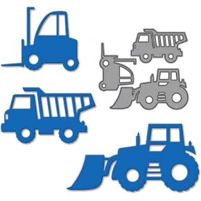 Bulldozers Die Cut for Card Making, Forklift Trucks Metal Cutting Dies Congratulations Die Cuts Birthday Embossing Stencils Template for DIY Scrap-Booking Decor Wedding Birthday Blessing Card