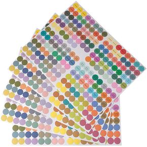 5 Sheets(960PCS) Essential Oils Labels Bottle Cap Stickers Assorted Color Multipurpose Self Adhesive Handwriting Essential Oil Bottle Labels Round Circle Coding Cap Top Sticker