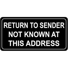 1x2" 300pcs Return to Sender Labels for Small Business Envelp,Box,Cartons Shipping