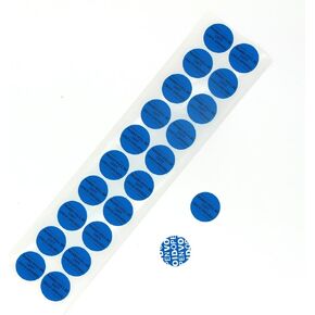 Solitary Walker 200Pcs Tamper Evident Security Void Stickers Diameter 1 inch Round Blue Complete Transfer Tamper Proof Labels Safety Torn up Invalid Seals Tape