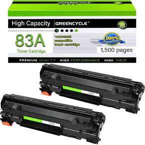 greencycle Compatible Toner Cartridge Replacement for HP 83A CF283A Work with Laserjet Pro MFP M125nw M201dw M225dw M127fw M127fn M125a Printer (Black,2-Pack)