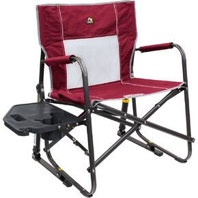 GCI Outdoor Freestyle Rocker XL Portable Folding Rocking Chair, Outdoor Camping Chair With Side Table