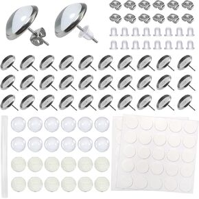 TOAOB 300pcs Sublimation Blanks Stud 10mm Stainless Steel Blank Set with Blanks Bezel Trays Sublimation Blanks Glass Cabochons Setting Earring Backs and Stickers for DIY Jewelry Findings