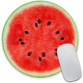 Smooffly Round Gaming Mouse Pad Custom Design, Watermelon Mouse Pad Round Mat Size 7.9 x 7.9 x 0.12 Inch