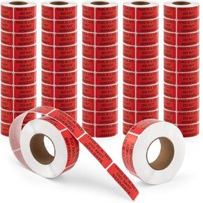 2 Rolls/1000 Labels, 1" x 2" This is a Set Do Not Separate Labels, Red Self-Adhesive Packing Stickers for Shipping Bundle Sets (500 Labels/Roll)