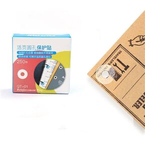 250Pcs Transparent Self-Adhesive Hole Reinforcement Labels Round Stickers, Hole Punch Protector Stickers Loose Leaf Paper Hole Sticker All-Purpose Labels