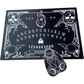 Spirit Calling Black Mini Design Ouija Board Game for Spirit Hunt with Planchette and Detailed Instruction Halloween