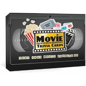 Gift Republic Movie Trivia Cards Classic Movie Question Cards Fun Quiz Questions Movie Buff Gift Portable Travel Game