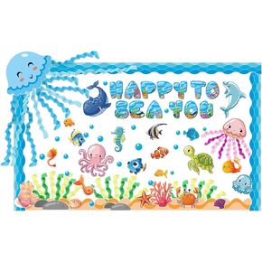 Sea Animal Bulletin Board Classroom Decoration Under The Sea Jellyfish Cutouts for Education Craft School Supplies Decor School Supplies for Wall Decor