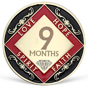 4 Year NA Medallion Four Year Recovery Chip for NA AA 12 Step Narcotics Anonymous Coin Anniversary Token Clean and Sober Gifts for Men Women Celebrating Sobriety and Addiction Recovery