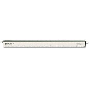 مسطرة معمارية من الألومنيوم مثلثة قابلة للتعديل من Chartpak 238، مقاس 12 بوصة، فضي in Kuwait