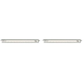 Chartpak 238 Adjustable Triangular Scale Aluminum Architects Ruler, 12-Inch , Silver