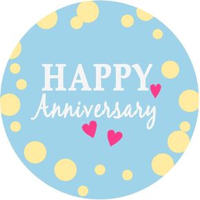 Happy Anniversary Party Favor Stickers,2 Inch Anniversary Wedding Candies Bags Cookies Bags Stickers,Party Favor Supplies Decorations for Adults.