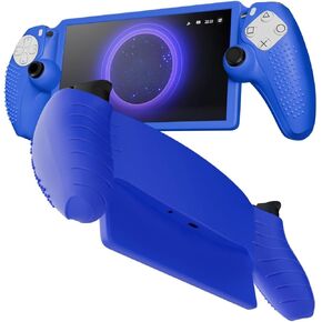 TNP Protective Case for PlayStation Portal - Silicone Skin Cover for PS Portal Shell with Anti-Slip, Shock-Absorption, Anti-Fingerprint, Scratch-Resistant, Camouflage Blue