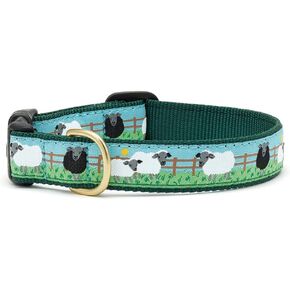 Up Country Counting Sheep Dog Collar, 1" Width, Small (9 to 15 inches) 1 inch Wide Width