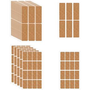 Honbay 168PCS Cork Label Stickers Removable Name Tags Sticker Wooden Self Adhesive Labels for Containers Jars Bottles or Kitchen Home Organization (2 Size)