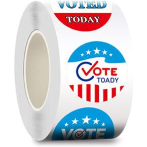 500pcs Vote Stickers, 1Roll I Voted Stickers, 1.5 inch I Voted Today Stickers, Vote Stickers for Postcards, I Voted Stickers for Kids Students, Patriotic Sticker Vote Decorations