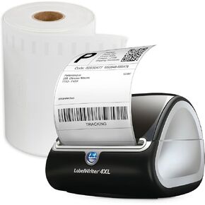4x6 Thermal Labels Roll - Compatible with Dymo 4XL or Rollo 4x6, Perforated Strong Adhesive, Replaces Dymo 1744907, 250 Per Roll