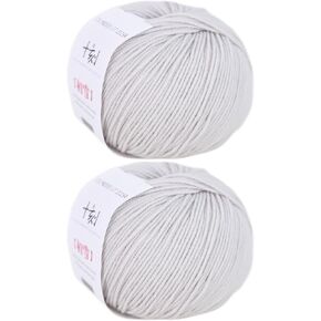 غزل صوف ميرينو، مضاد للوبر، وزن رياضي، للحياكة والحياكة سترات الوشاح DIY، 3.52 أونصة/100 جم، (لكل خصلة 1.76 أونصة 150 ياردة) - كاكي in Kuwait