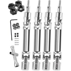 Drive Shaft Axles Upgrades Part for 1/10 Arrma Granite/Senton 4x4 3S Blx Mega 550/Vorteks 3s blx,Front Rear Driveshaft CVD with Hex,Black
