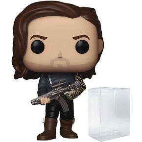POP Marvel: Avengers Infinity War - Bucky Barnes (Winter Soldier) Funko Pop! Vinyl Figure (Bundled with Compatible Pop Box Protector Case), Multicolor, 3.75 inches