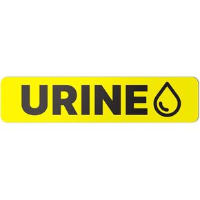 TucoDeals | 1.625" X 0.375" Urine Specimen Medical Stickers - Yellow Medical Laboratory Testing Healthcare Veterinary Label Stickers, Strong Adhesive (300 Labels on Sheet)