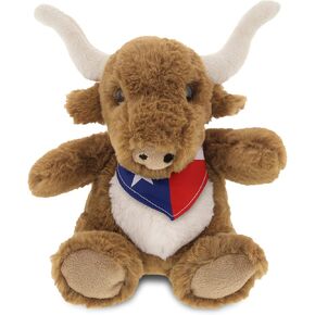 DolliBu Plush Texas Longhorn Stuffed Animal - Soft Plush Huggable Texas Longhorn Plush, Adorable Playtime Plush Toy, Cute Wild Life Cuddle Gifts for Kids & Adults - 8 Inches