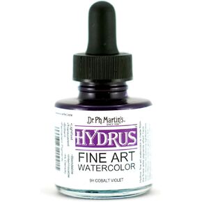 Dr. Ph. Martin's Hydrus Fine Art (9H) Watercolor Bottle, 1.0 oz, Cobalt Violet