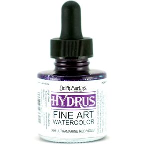Dr. Ph. Martin's Hydrus Fine Art (36H) Watercolor, 1 oz Bottle, Ultramarine Red Violet