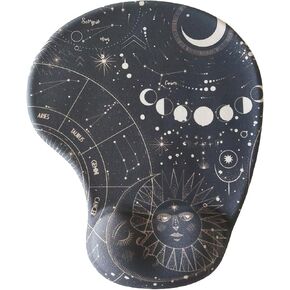 Ergonomic Aesthetic Portable Mouse Pad Non-Slip Computer Mouse Pads Small 3D Gel Mouse Pad with Wrist Rest Orange