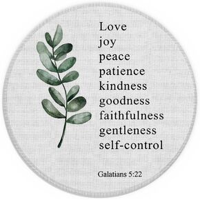 Christian Bible Scripture Galatians 5:22 Love Joy Peace Mouse Pad 7.9x7.9 Inch,Non-Slip Rubber Base Mousepads for Dorm Office Home Desk Decor, Christian Teen Girls Women Gifts