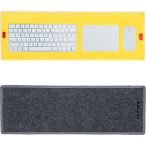 KISLANE 2 Pack Keyboard Mat Compatible with iMac Magic Keyboard, Magic Mouse, Magic Trackpad, 2 Pieces Mini Keyboard Mat for Easy Moving (Grey+Light Purple) in Kuwait