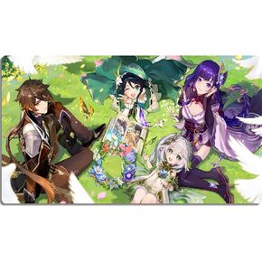 لوحة ماوس أنيمي، لوحة ماوس فتاة أنيمي TCG، سجادة مكتب كبيرة للوحة ماوس الألعاب، لوحة ماوس للألعاب. (27.6 بوصة × 15.7 بوصة).