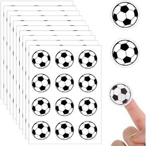 Thinp 120 Pcs Soccer Stickers,Soccer Ball Stickers Self-Adhesive World Cup Stickers Vinyl Soccer Stickers for Kids Scrapbooking Soccer Decorations for Party Birthday School