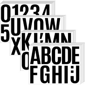 460 Pcs 40 Sheets 3 Inch Large Letter Stickers Bulletin Board Letters Mailbox Numbers Stickers for Mailbox, Signs, Window, Cars, Trucks, Home, Classroom, Business, Address Number (3 Inch, Black)