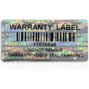 320pcs Hologram Barcode Labels，Tamper Proof Stickers,Tamper Evident Void Sealing High Security Sticker，Unique Sequential Serial Numbering(1.2 X 0.6 Inch)