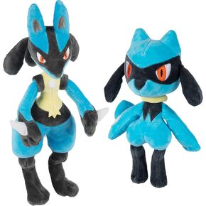 Pokemon 12" Lucario & 8" Riolu Plush 2-Pack - Evolution Set - Officially Licensed - Quality Stuffed Animal Toy Figures - Christmas Stocking Stuffer Gift for Kids, Boys, Girls - 2+ in Kuwait