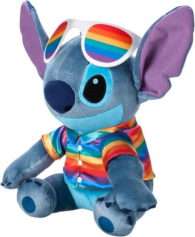 Disney Store Official Stitch Plush – Disney Pride Collection – Medium 12 1/2'' – Celebratory Rainbow Stuffed Toy for Fans in Saudi Arabia
