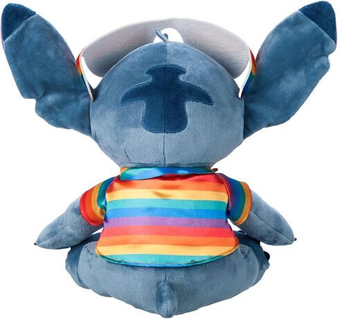 Disney Store Official Stitch Plush – Disney Pride Collection – Medium 12 1/2'' – Celebratory Rainbow Stuffed Toy for Fans in Saudi Arabia