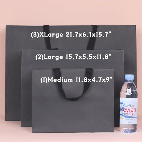 6pcs 21.7x6.1x15.7 (4) Extra Large Size Gift Bags with Cotton Handles, Thick, Sturdy, Giant, Jumbo Paper Bags for Wedding, Birthday, Party in Saudi Arabia