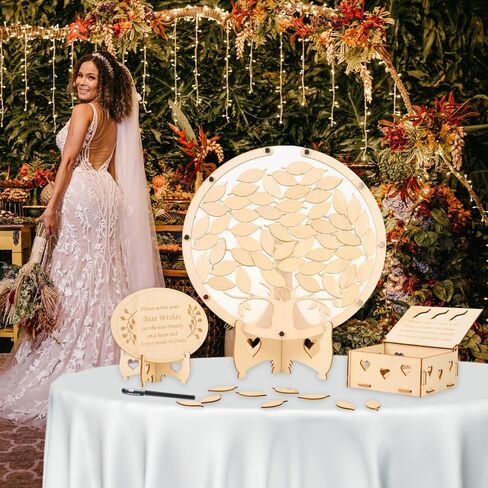 Wooden Wedding Guest Sign in Butterfly Frame Personalized Wedding Guest Book Alternative for Reception Ceremony Party, with Wooden Drop Box 80pcs Butterflies Guest Signing Directing Table Sign Pen in Kuwait