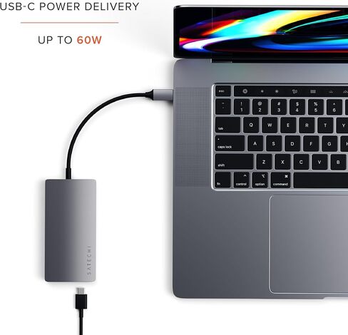 Satechi USB C Hub Multiport Adapter V3, 8 in 1 USB C Dongle with 8K HDMI, 85W USB-C PD Charging, 4 USB-C Data Ports, Ethernet, SD Card Reader for Mac, Windows - Space Gray in Saudi Arabia