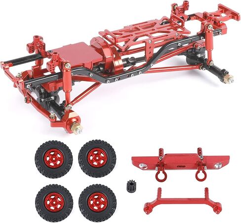 Metal Chassis Frame Assembled Kit for Axial SCX24 Deadbolt AXI90081 1/24 RC Crawler Car Upgrades (Silver) in Kuwait