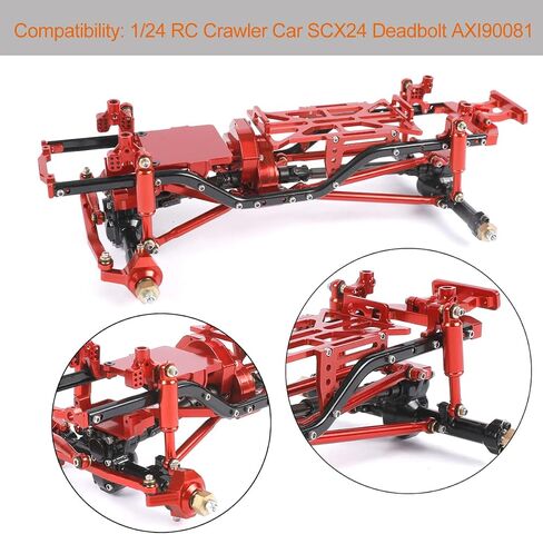Metal Chassis Frame Assembled Kit for Axial SCX24 Deadbolt AXI90081 1/24 RC Crawler Car Upgrades (Silver) in Kuwait