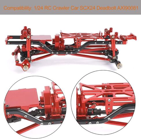 Metal Chassis Frame Assembled Kit for Axial SCX24 Deadbolt AXI90081 1/24 RC Crawler Car Upgrades (Silver) in Kuwait